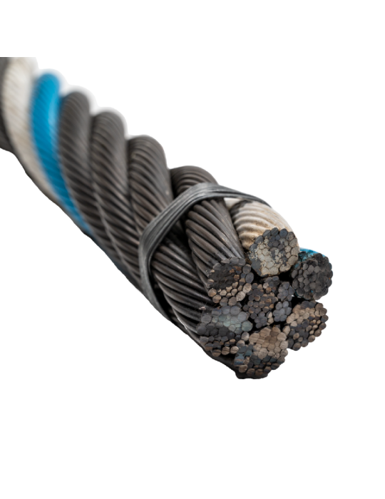 Cable de acero galvanizado de 1/2 IWRC 6x19 (100 pies)